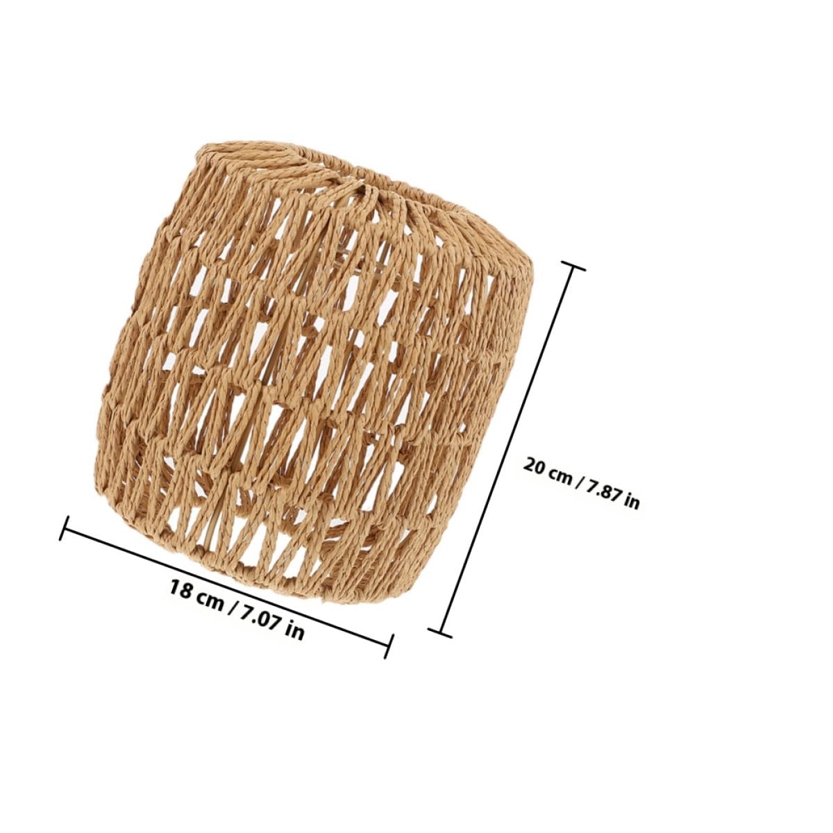 Luxshiny Pantalla de Lámpara de Techo de Cuerda y Hierro Resistente al Desvanecimiento, Estilo Rústico y Ecológico para Café, Pack de 2 Unidades