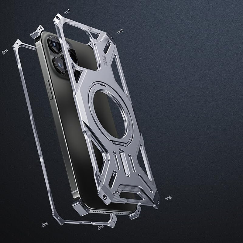 Coque iPhone 16 argent avec anneau magnétique pour vos déplacements - 2