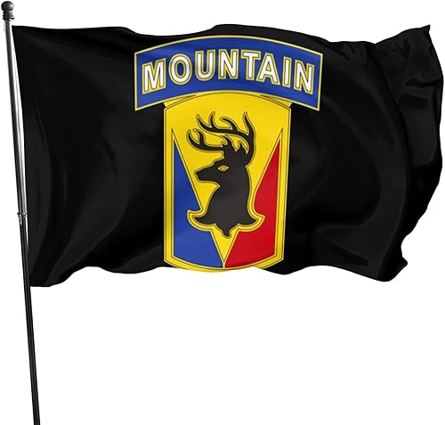 HUIHUANGm Bandera de Insignia de Brigada de Infantería 86 Brigada de Combate del Equipo de Vermont Brigade Insignia de 3 x 5 pies para exteriores,