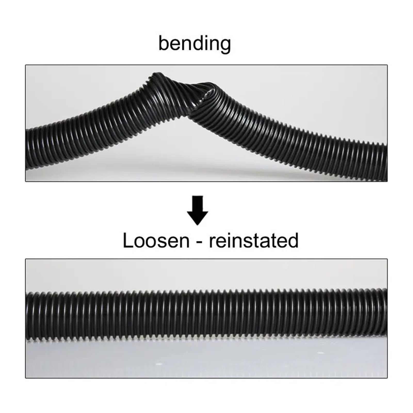 Tubo Flessibile Filettato Nero For Aspirapolvere, Diametro Interno 25mm 28mm 32mm 40mm, Adatto Universale For La Maggior Parte Degli Aspirapolvere, Parti Di Ricambio A Soffietto Durevoli(25mm x10m)