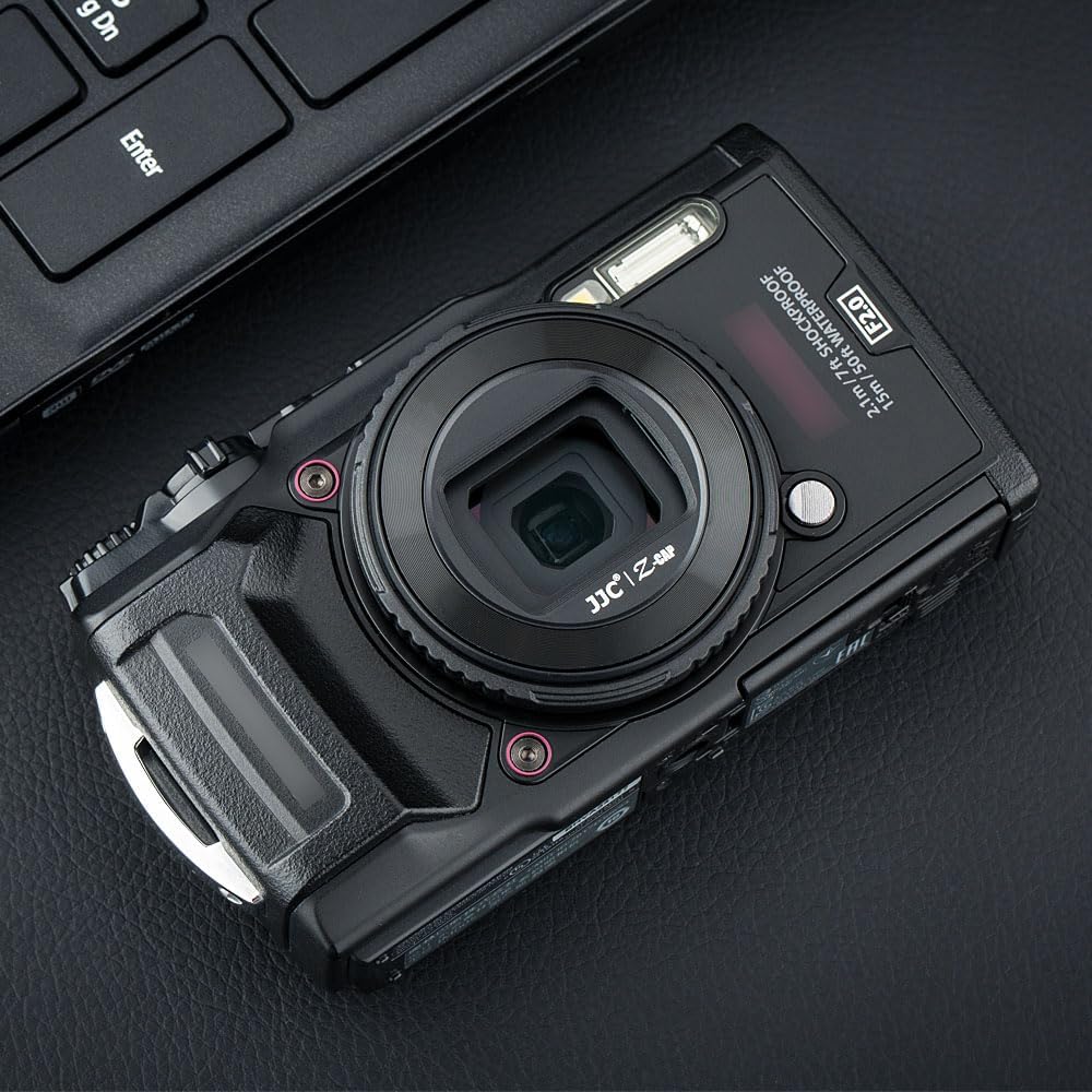 JJC - Copriobiettivo per fotocamera Olympus Tough TG-7, TG-6, TG-5, TG-4, TG-3, TG-2 and TG-1F, ricambio per Olympus LB-T01