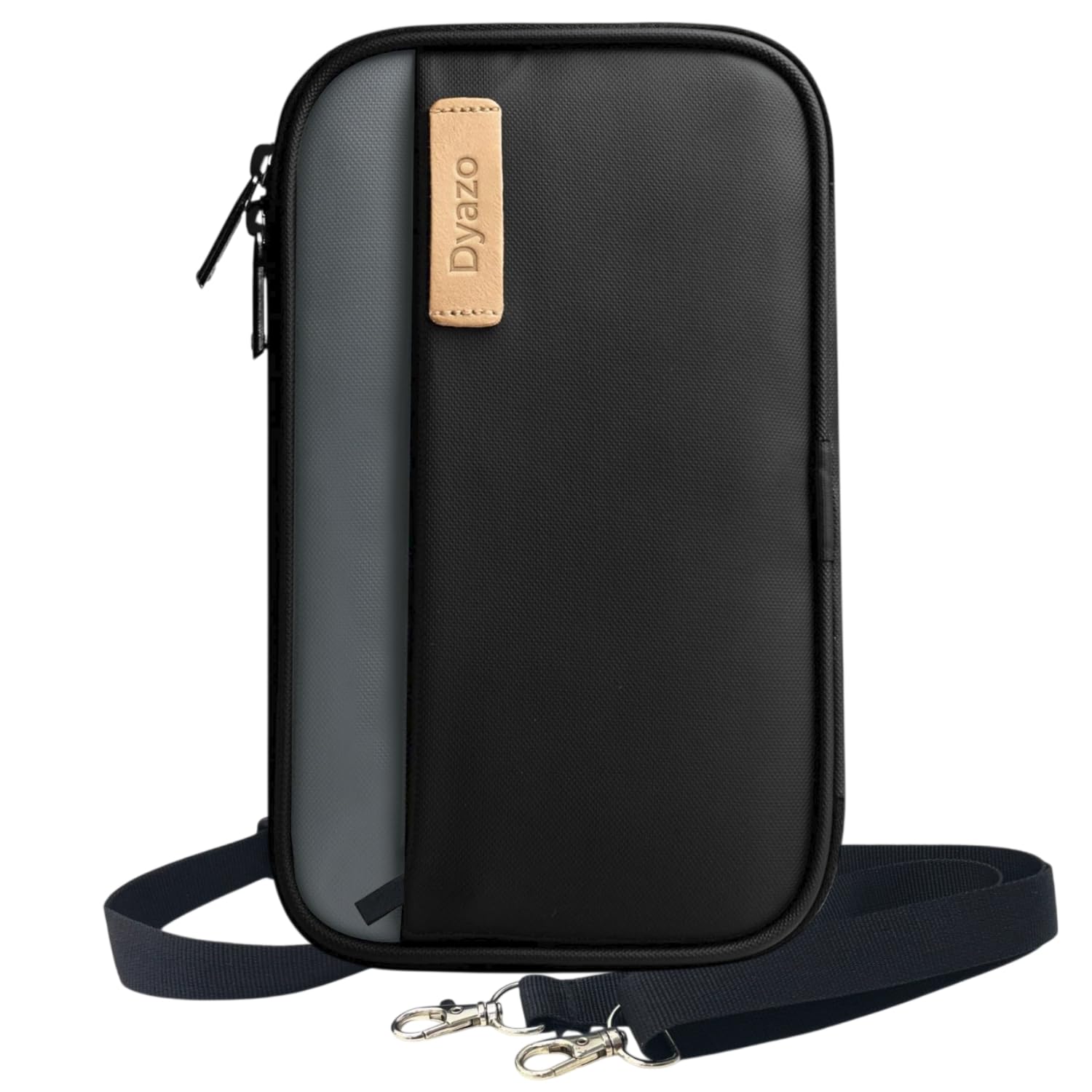 Passport Holder Cover with Shoulder Strap for Travel | Organizer Pouch for Men & Women | Passport Holder with Credit Debit Card Slots, Boarding Pass, Tickets, Visa, Mobile & Cash (Black)-image-24