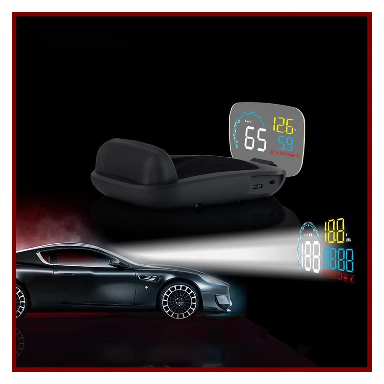 Head-up Display C600 OBD2 Smart Display Speedometer Temperature Car Electronics Speed Projector HUD On The Windshield