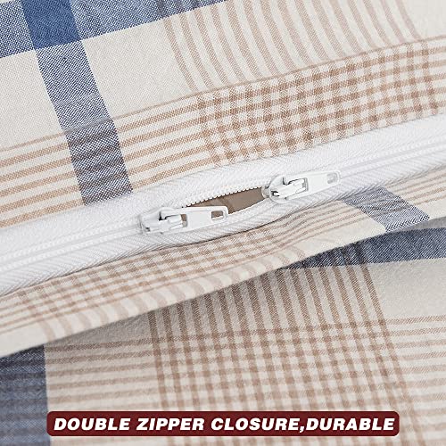 Face Two Face SXM Bedding Duvet Cover Set 3 Pieces 100% Washed Cotton Duvet Cover Linen Like Textured Breathable Durable Soft Comfy thumb #1