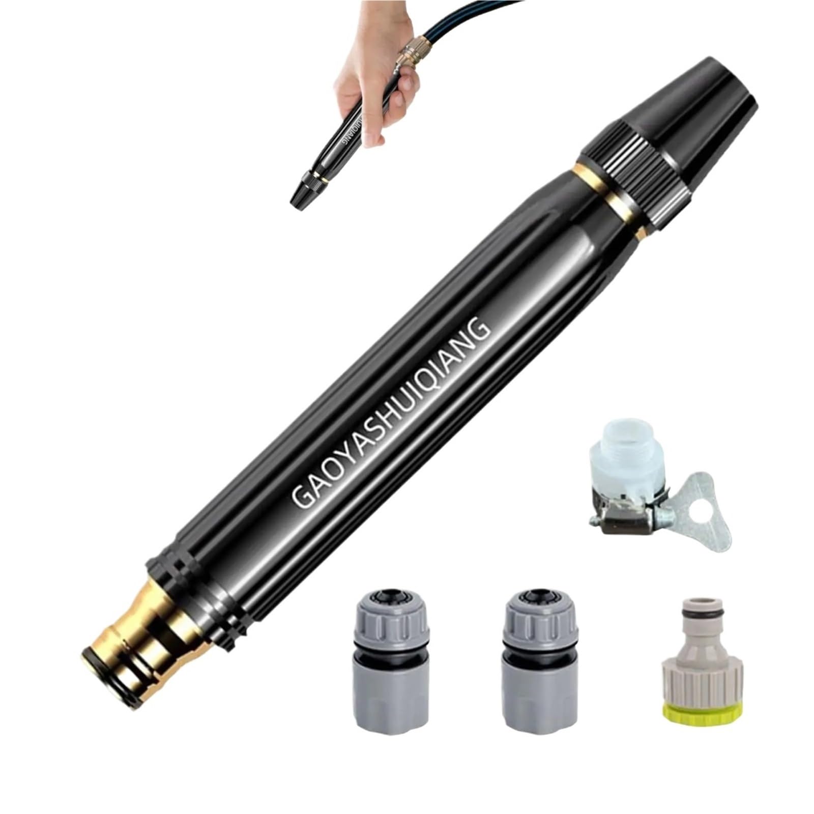 Hose Nozzle Handheld Adjustable Spray Patterns Sprinkler Pressure Nozzle