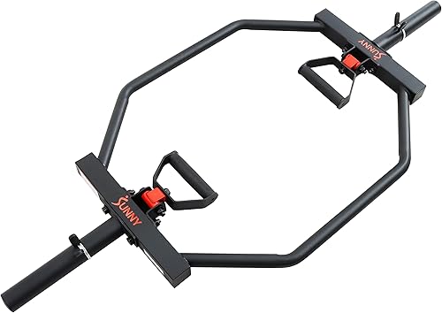Sunny Health & Fitness Strength Training Olympic Hex Bar Barbell for Deadlifts and Shrugs