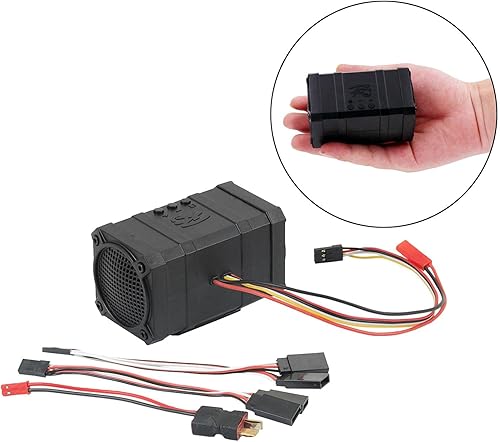 pistro RC Car Imitate Engine Sound Simulator System Set with Speaker for SCX10 TRX4 TRX6 D90 90046 90047 1:10 RC Rock Crawler DIY Upgrade Parts - Double Sound Channel(Double Sound Channel)