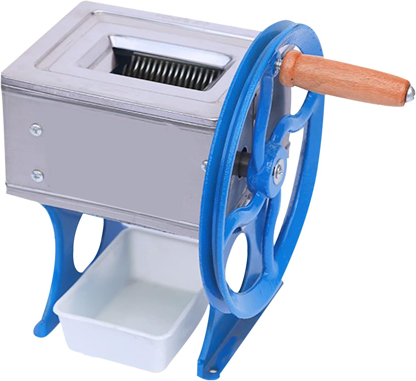 1L Hand Operated Household Meat Tenderizer, Home-Used Manual Meat Slicer, Kitchen Pork Cutting Machine, Hand-Cranked Household Meat Grinder, Blue