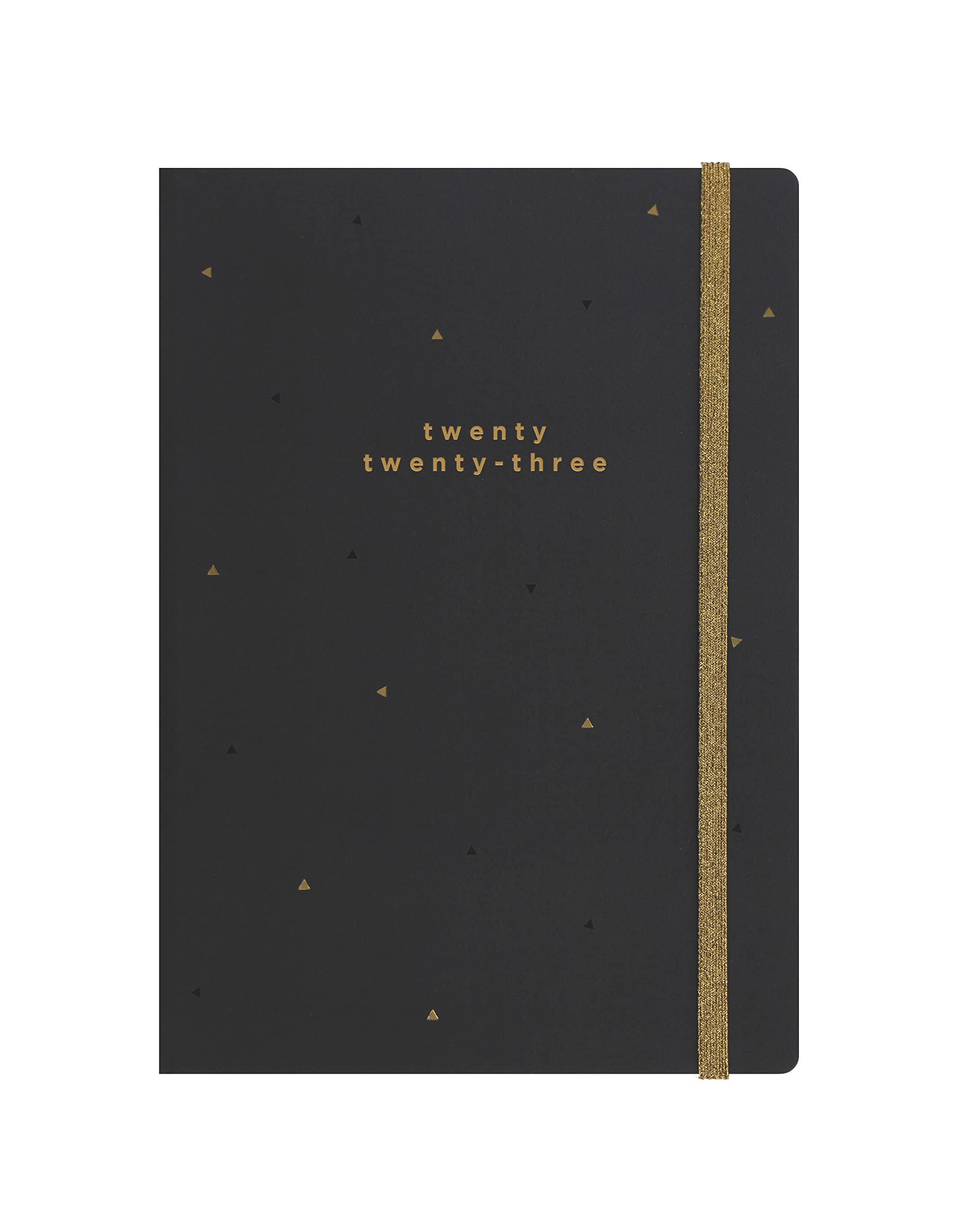 Letts Golden A5 week to view 2023 diary - charcoal