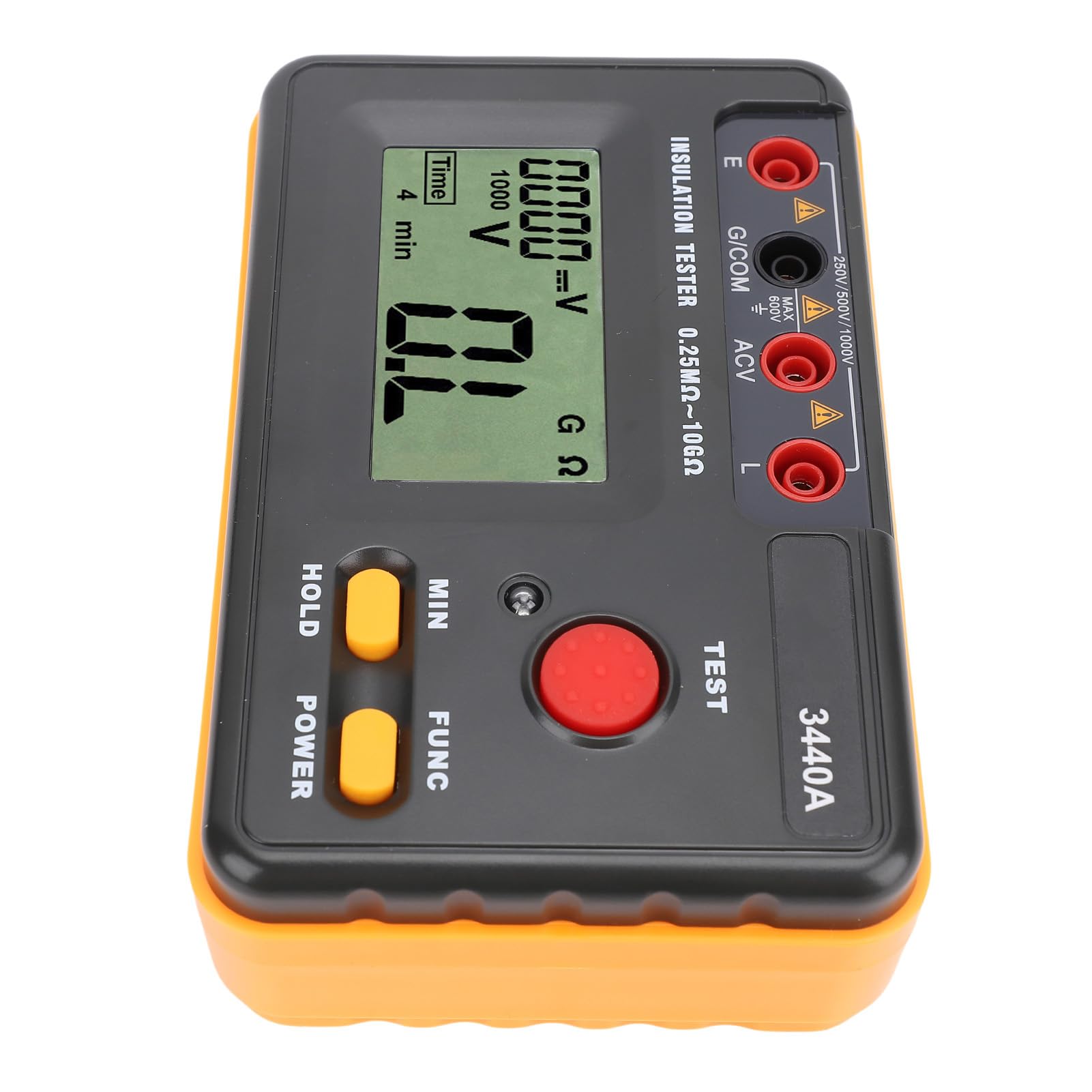 Socobeta Probador de Resistencia de Aislamiento Medidor de Ohmios Digital Duradero para Medición de Energía Eléctrica 250 V 500 V 1000