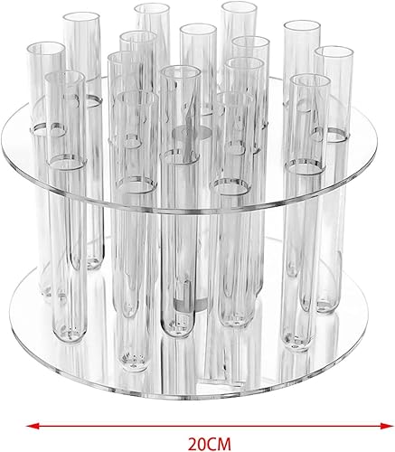 Miniatura 2 de Jarrón de tubo de ensayo hidropónico, soporte hidropónico para plantas, florero transparente con 16 tubos de ensayo, florero artístico para