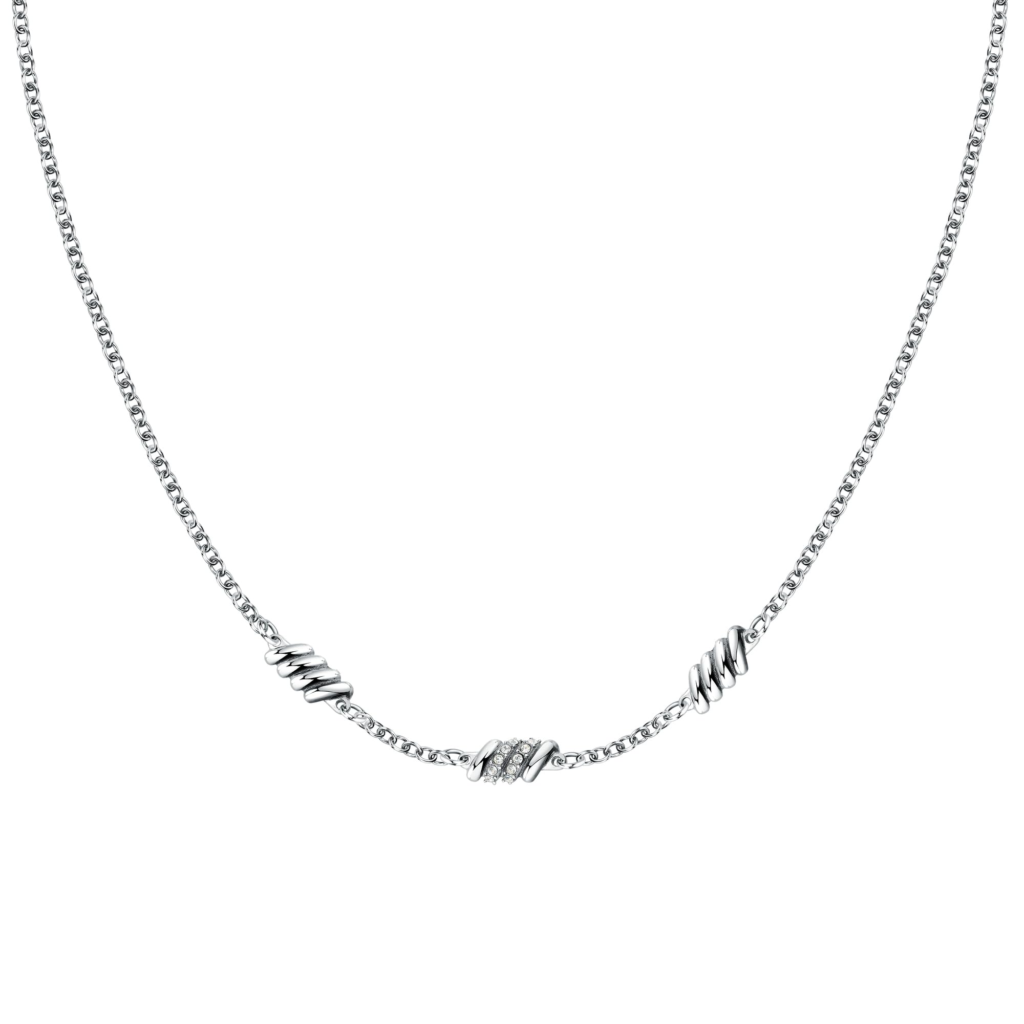 Morellato Collana Donna in Acciaio, Cristalli, Collezione Torchon - SAWZ03