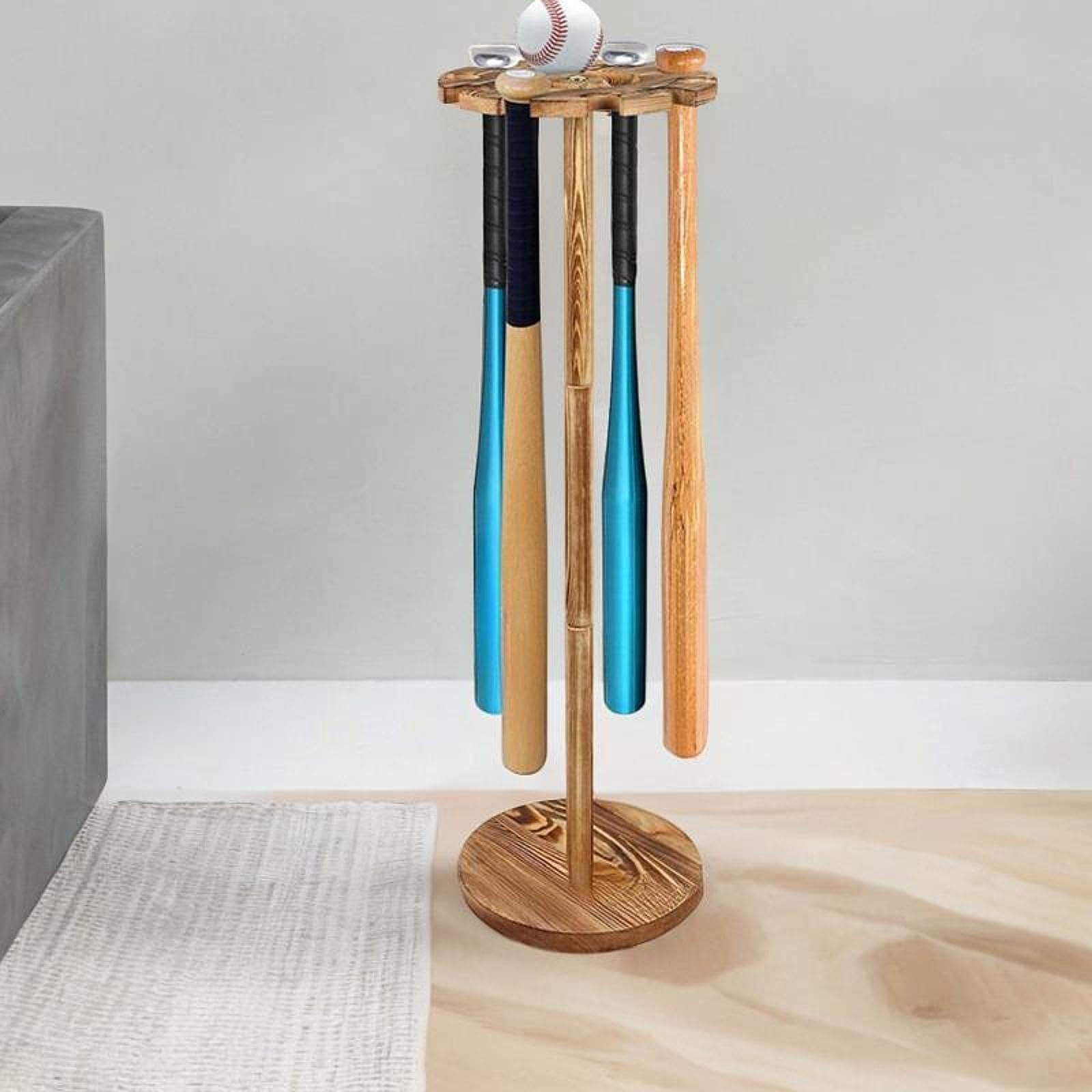 kowaku Baseball Bat Holder Organizer Rack Simple Practical Home Decor Portable Stable Gaming Room Storage Baseball Bat Stand