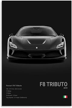 Corato Farrari Car Posters For Walls Vintage Racing Car Canvas Prints For Home Decor Office Decor CUnframe-style 12x18inch30x45cm