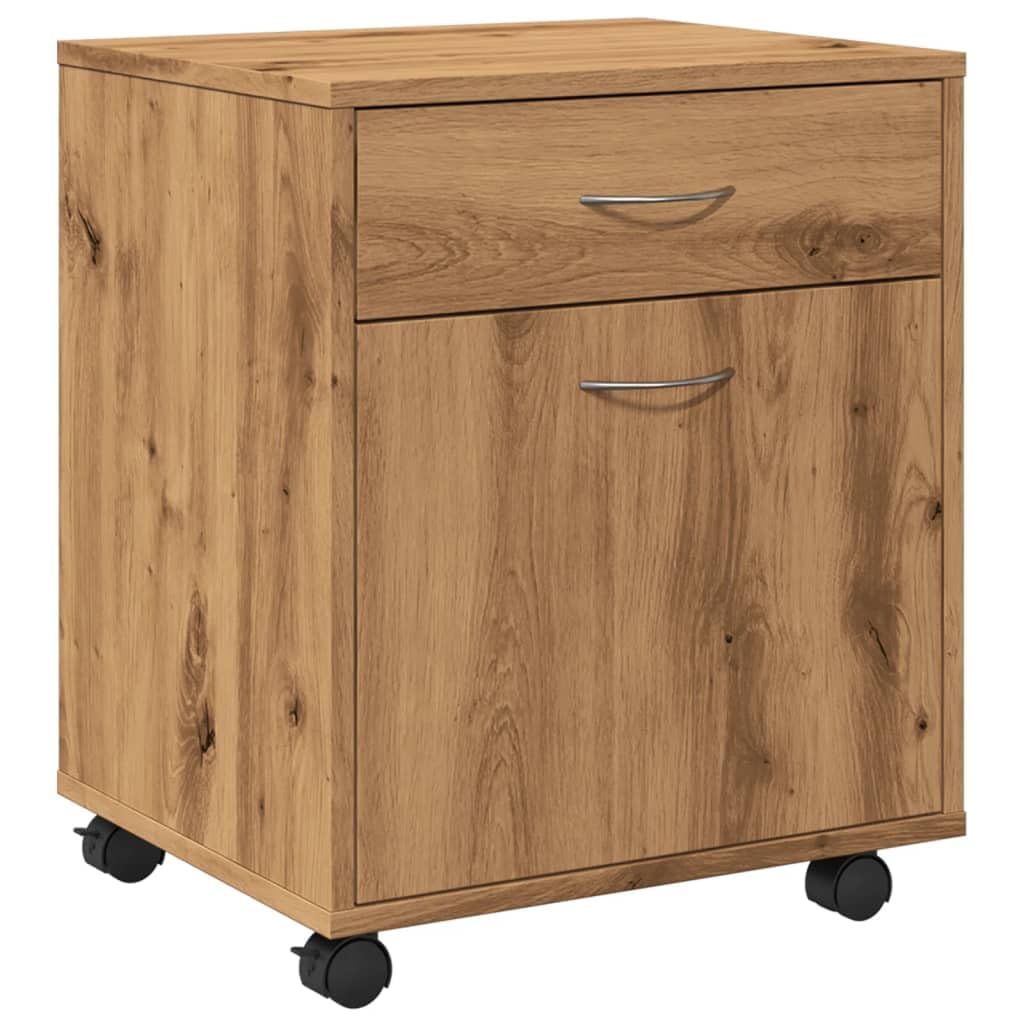 Woonisher Rollcontainer Artisan-Eiche 45x38x54 cm Holzwerkstoff kommoden & sideboards allzweckschrank
