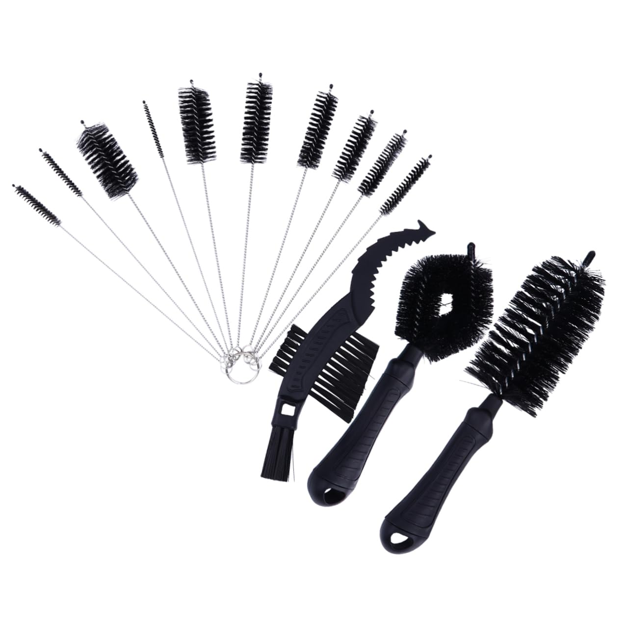KOMBIUDA 13pcs Nylon Tube Brush Bike Cleaning Lightweight Bike Supplies for Gears Chains Efficient Tool for Hard Reach Areas Mechanical Cleaning Brushes