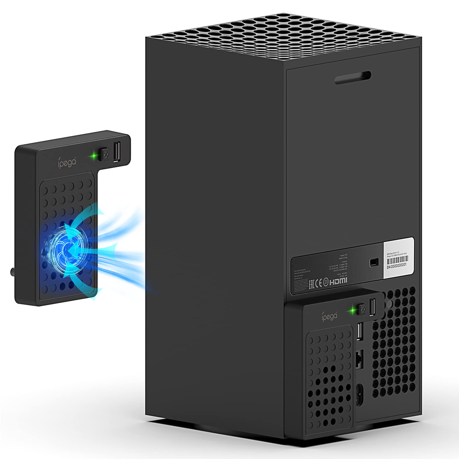 USB Cooling Fan Compatible with Xbox Series X Console YUANHOT Cooling System Accessories with External USB Port Only