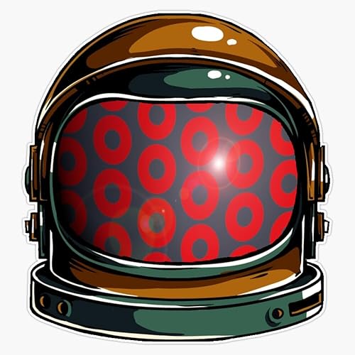 Phish Donut - Adhesivo de vinilo para parachoques de astronauta, 5 pulgadas