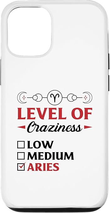 iPhone 13 Aries Zodiac Sign Astrology Level Of Craziness Funny Case