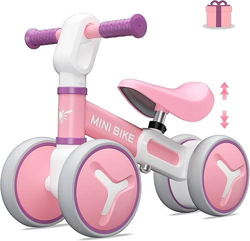 Miniatura 8 de Bicicleta de equilibrio para bebés de 1 año de edad, juguetes de equitación de 12 a 36 meses, bicicleta para niños pequeños con asiento ajustable,