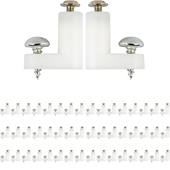 50pcs L Shape PCB Board Plastic Standoffs Mounting Feet with 2 Types Screw for Game Console Motherboard White