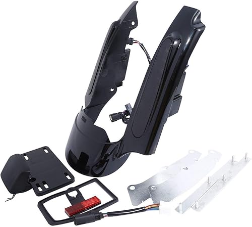 Miniatura 8 de TCT-MOTORPARTS Extensión de guardabarros trasero con lente de luz LED ahumada para Harley Touring Road Electra Glide Road Glide Road King Street