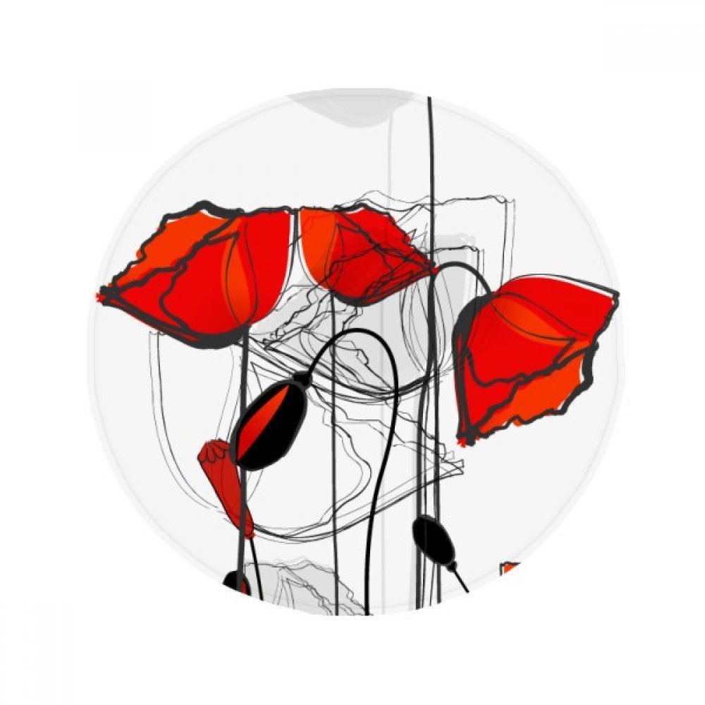 Tapis anti-dérapant pet de salon et bain fleurs rouges 60 cm