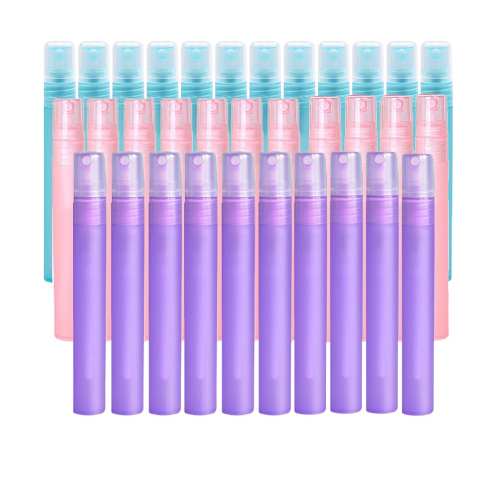 100 Unidades Frascos Mini Vacíos de Plástico con Pulverizador 3/5/10ml, Botellas Recargables Portátiles para Difusores de Fragancia, Perfume, Muestras Cosméticas y Viajes (azul,5ml,100)