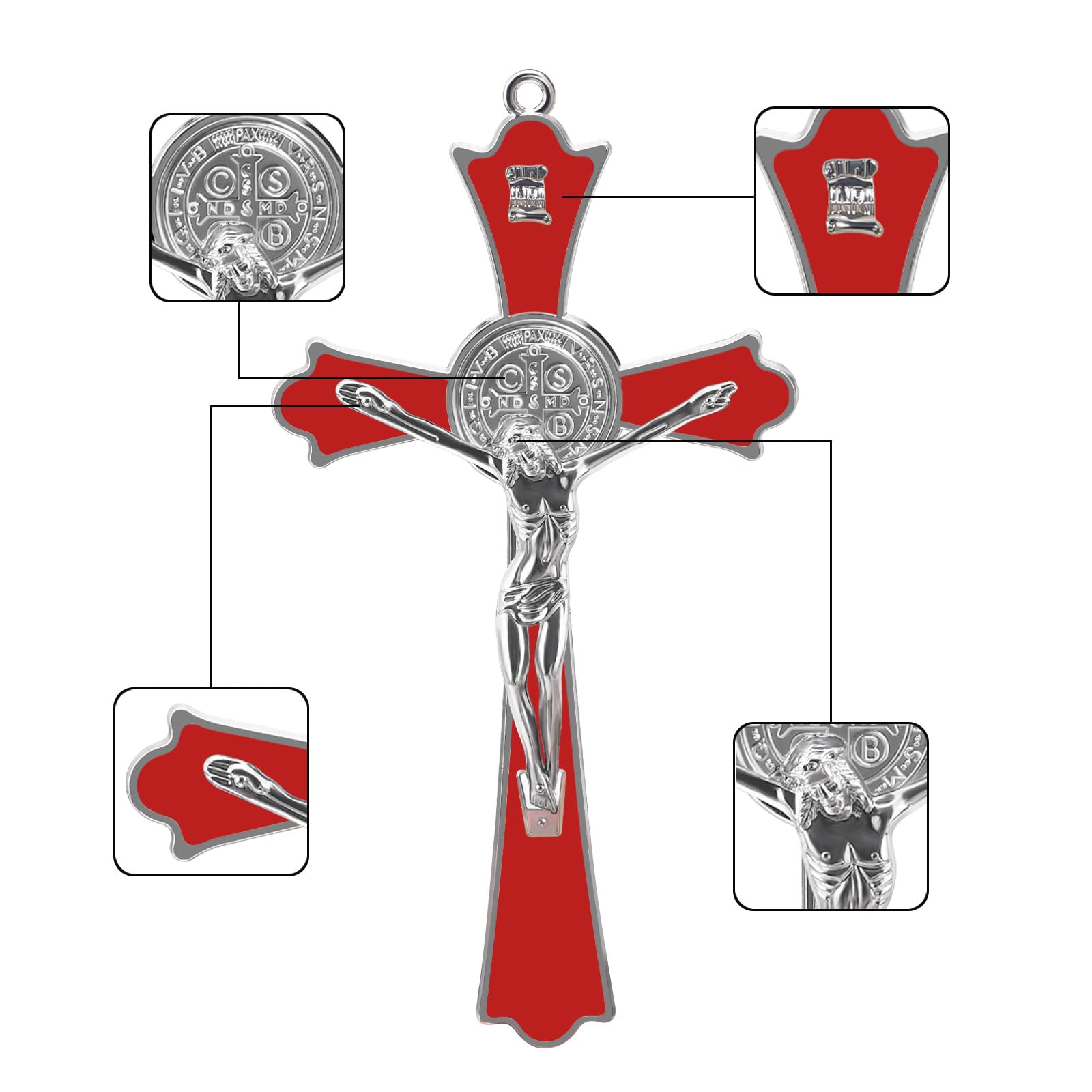 Amazon.co.jp: YionZian 7インチ メタルエナメル 大型 聖ベネディクト