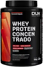 Whey Protein Concentrado Caramelo Salgado Pote 900g – Contribui para o Ganho Muscular Hipertrofia – Dux Human Health