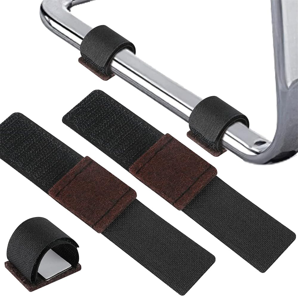 Azonee 30 Pcs Felt Furniture Pads with Hook and Loop Fasteners for Sled Chair, Wrap-Around Felt Floor Savers, Fits Most Chair Rails, Protect Hardwood Floors, Prevent Scratches and Reduce Noise