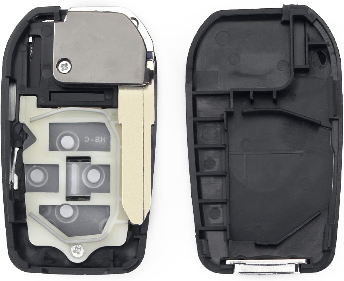 LadyCent 2 Buttons Modified Flip Remote Key Shell Fob Case, for Toyota Daihatsu Avanza Wigo Grand Daihatsu Xenia Alza Myvi Axia,TOY43 Blade