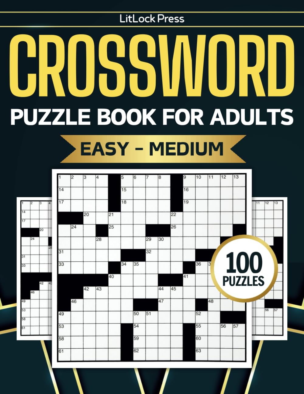 Crossword Puzzle Book For Adults Easy-Medium 100 Puzzles