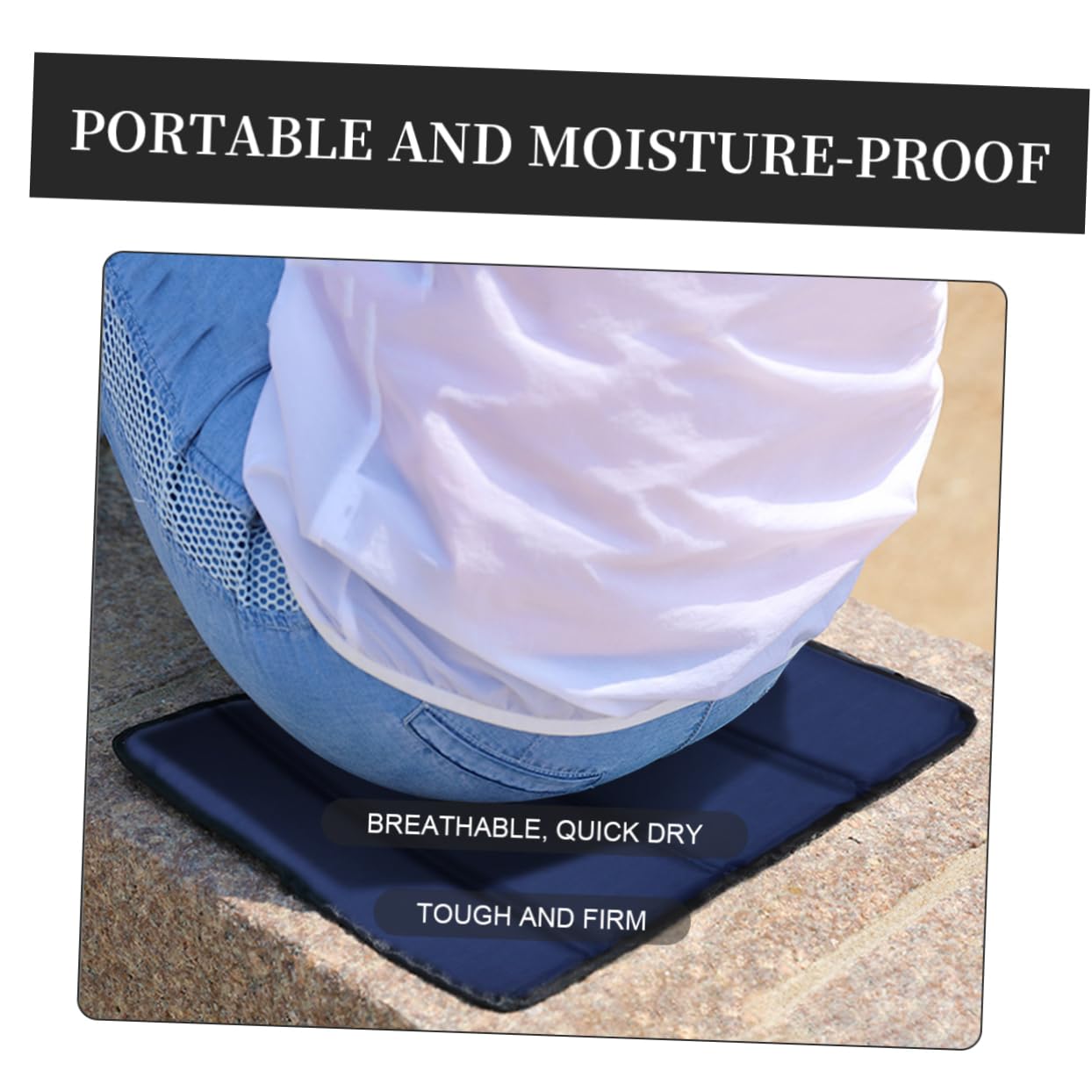 Toddmomy 4piezas De Picnic Plegable y Resistente Al Agua Cojín De Camping De Oxford para Actividades De Azul
