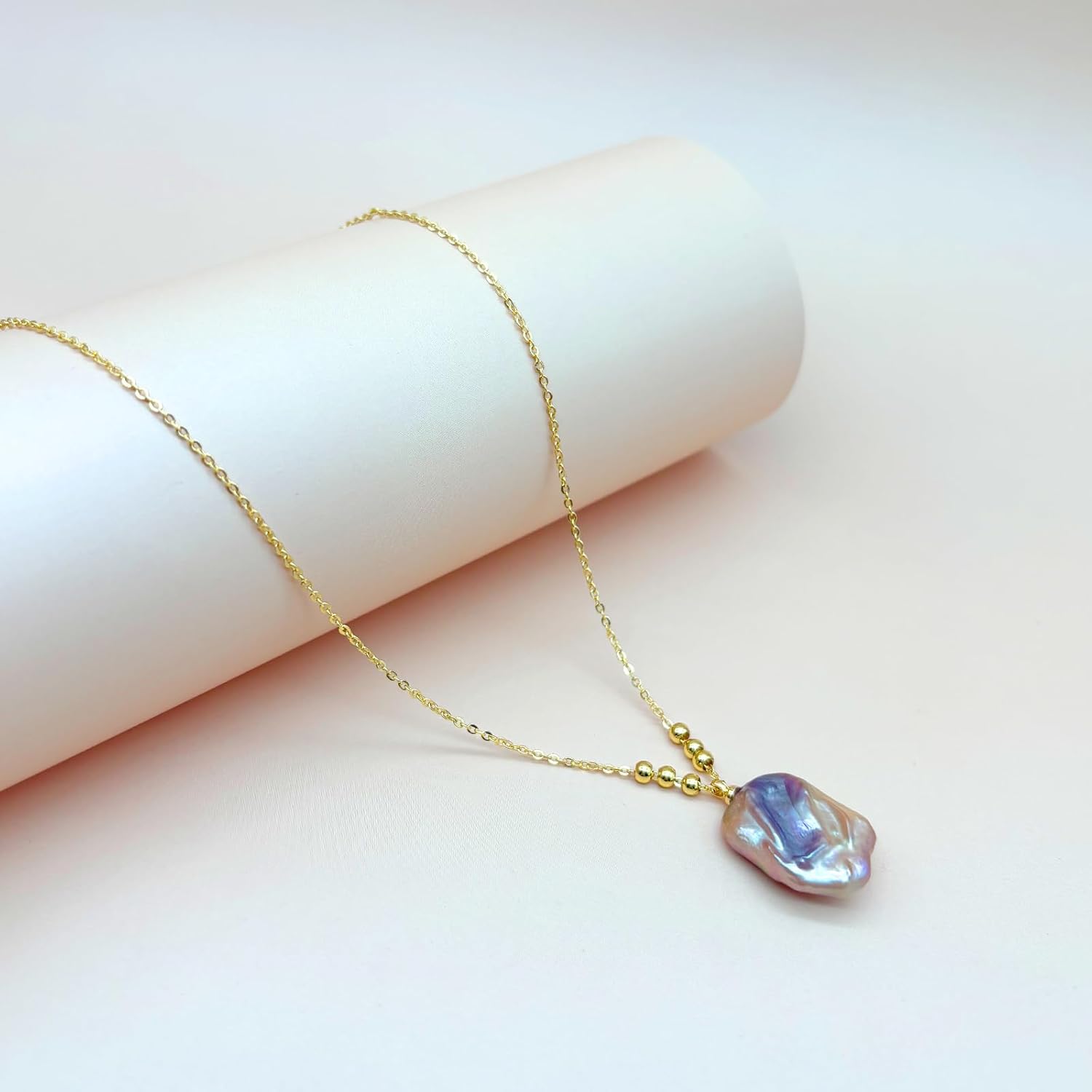 Pearl Necklaces for Women,Charm Choker Necklaces with Natural Freshwater Cultured Pearls,Dainty Pendants Necklaces Daily Wear or Fashion Gift for Women，Valentine's Day gift - Image 3