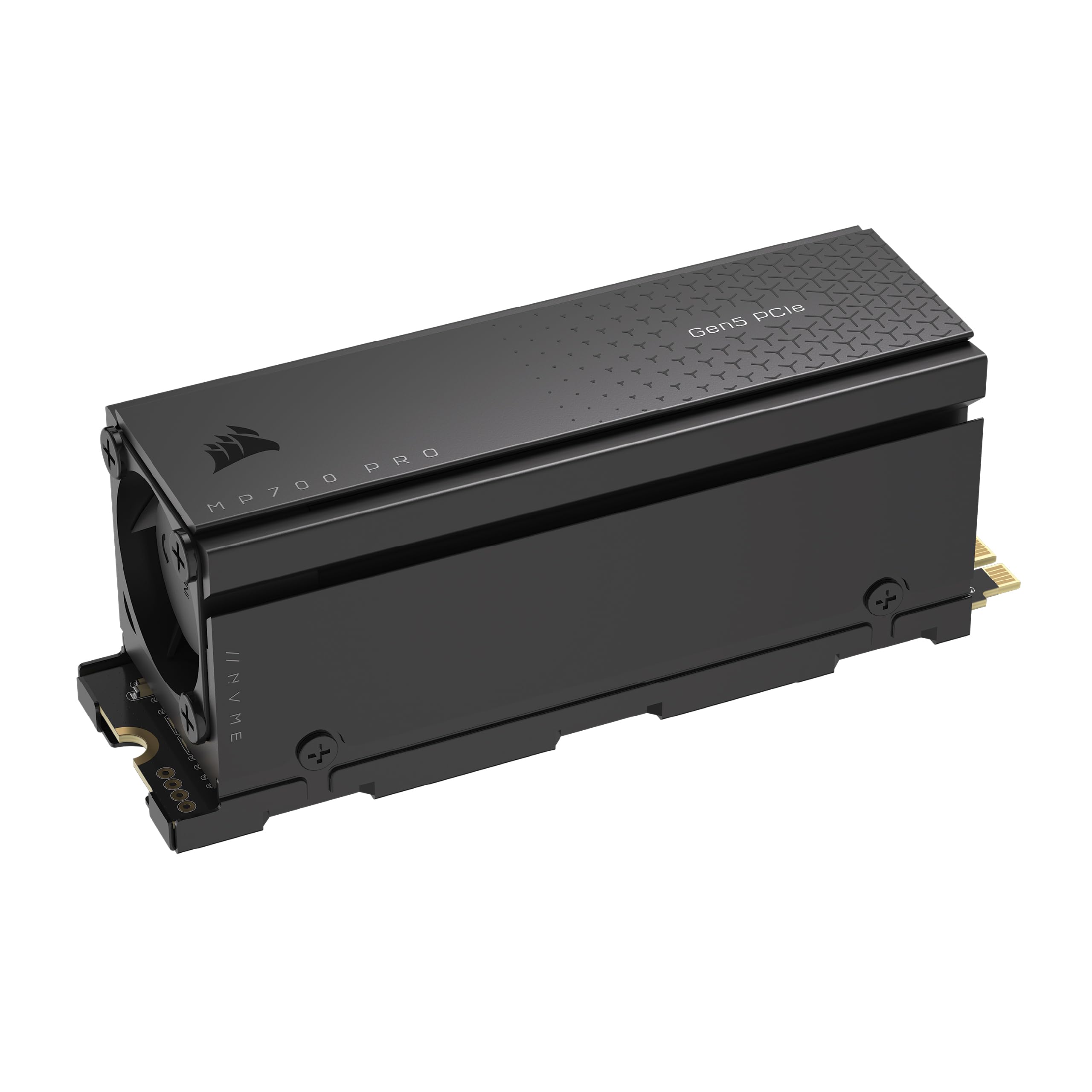 Corsair MP700 PRO con Raffreddatore ad Aria 1TB M.2 PCIe Gen5 x4 NVMe 2.0 SSD - M.2 2280 - Fino a 11.700MB/sec in Lettura Sequenziale - NAND TLC ad Alta Densità - Nero