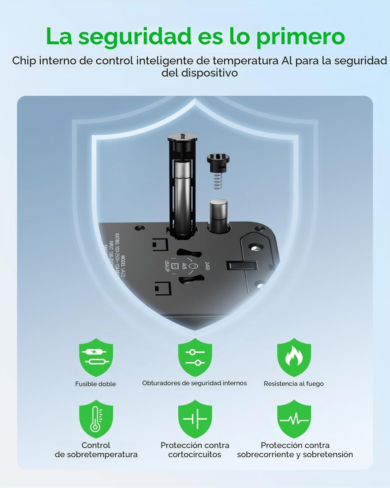 MOMAX Adaptador Enchufe Universal, 100W GAN Enchufe Universal con 2 USB C y 2 USB A, Adaptador Universal Enchufe Viaje, Adaptador de Viaje para Inglaterra, EE. UU., Japón, Tailandia y Australia