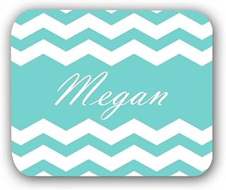 Chevron Teal White Personalized Anti-Slip MouseMouse Pad Mat Mice Mousepad Desktop Mouse pad Laptop Mouse pad Gaming Mouse pad by INFOPOSUSA