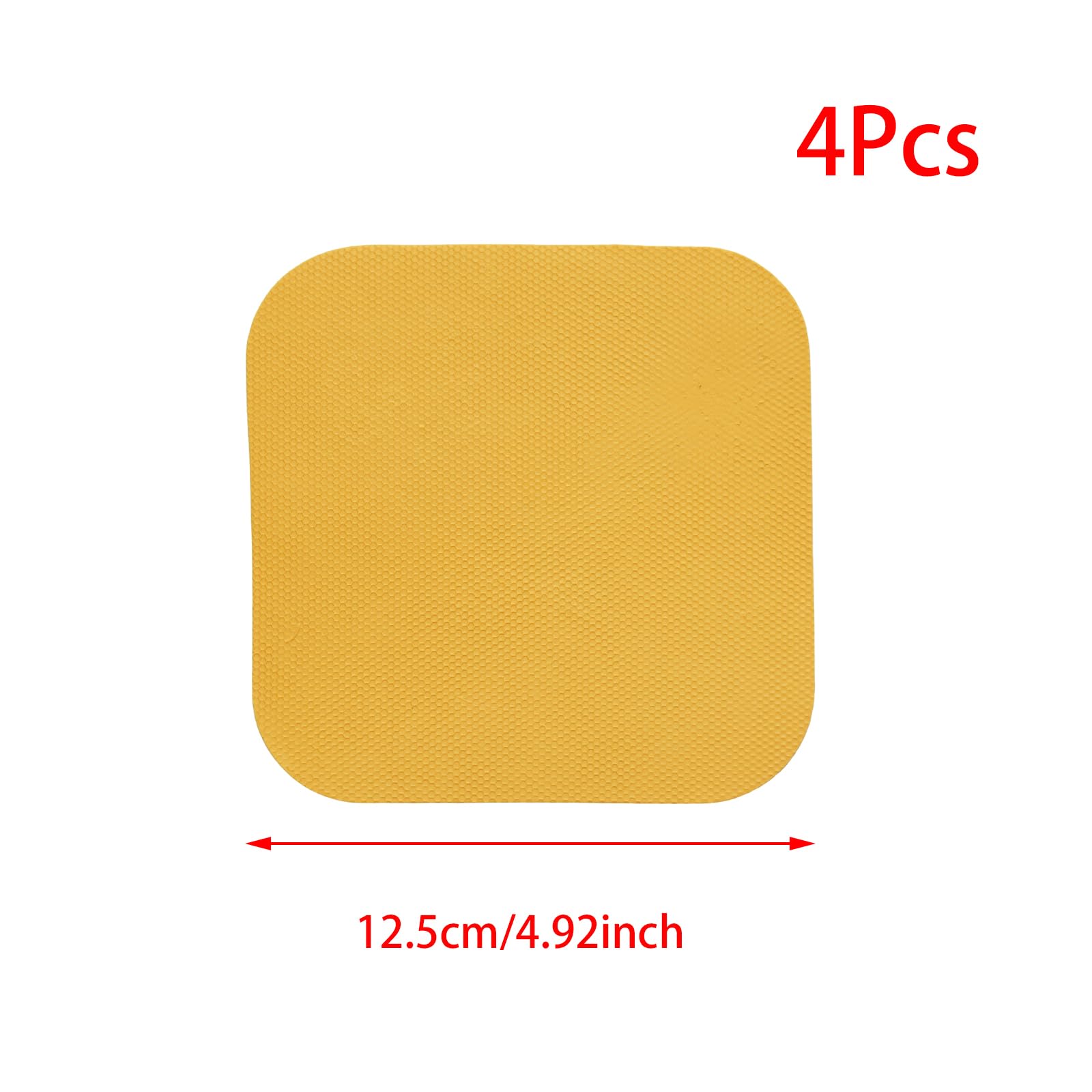 YUYUDEHM 4 Pack Rubber Jar Opener Pads, Rubber Jar Opener Gripper Pad, Non Slip Heat Insulation Silicone Square Jar Openers (Yellow/Blue/Red/Purple)