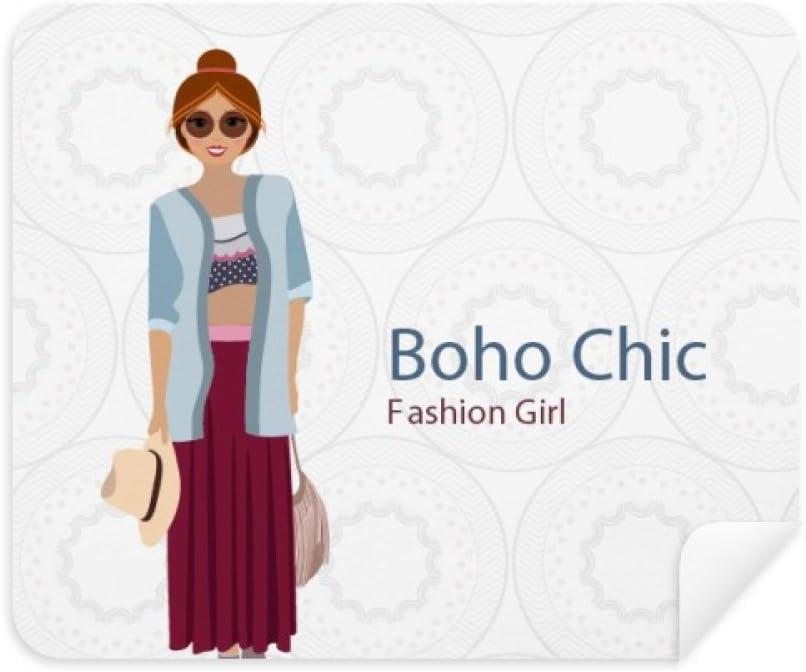 Bohe a Wind Fashion Cartoom Cleaning Cloth Screen Cleaner 2pcs Suede Fabric