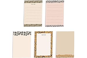 Leopard Desk Accessories: 4" x 6" Repositionable Sticky Note Pads