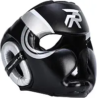 oshhni Capacete de boxe para testa e ouvido, proteção facial completa para sparring, luta, karatê, muay thai, Prata M
