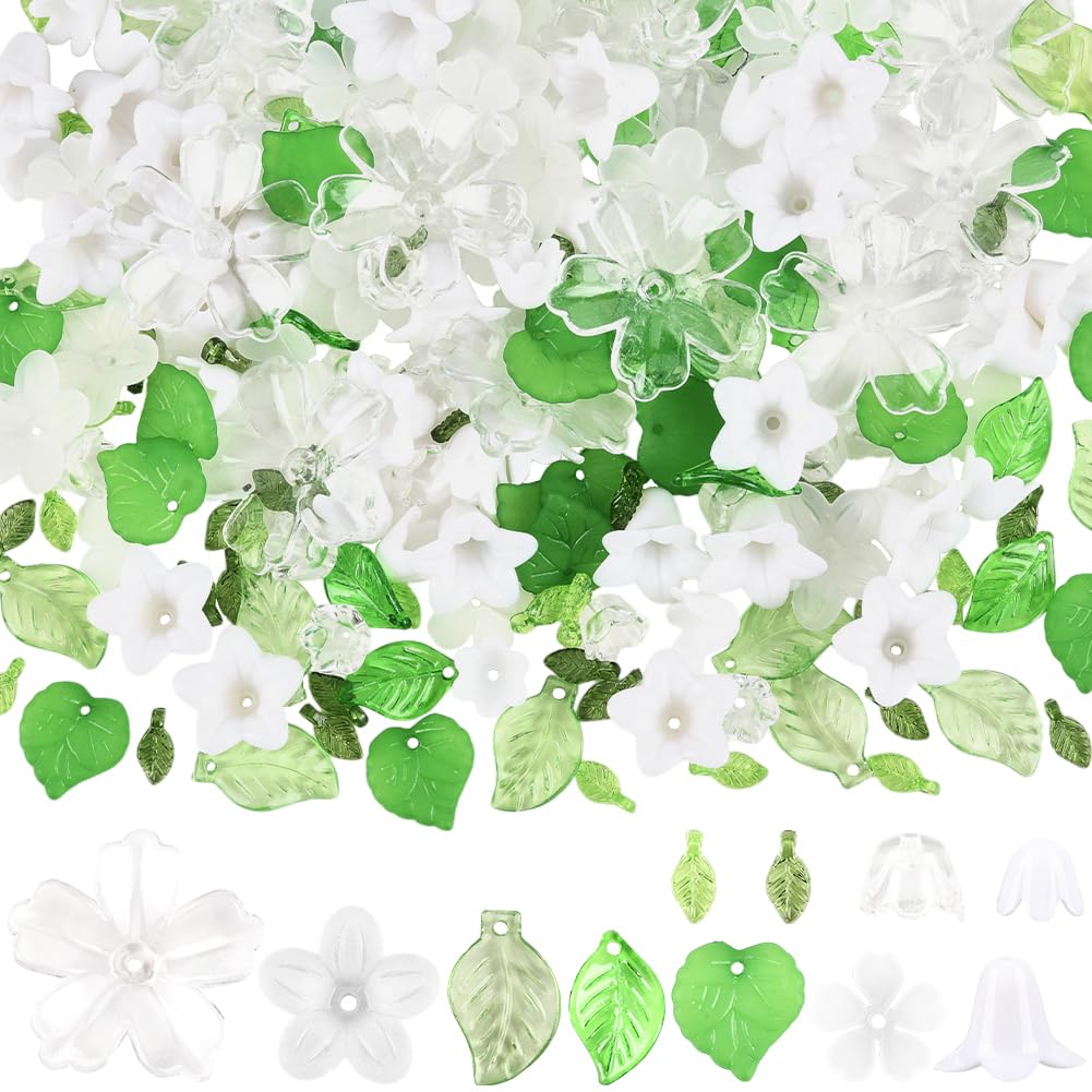 Perles florales cerisier blanc pour personnaliser vos accessoires et ateliers créatifs