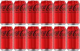 Pack de Coca-Cola Sem Açúcar lata 350ml 12 unidades