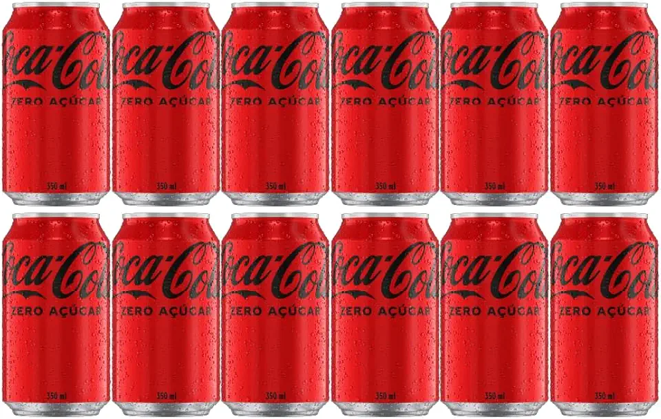 Pack de Coca-Cola Sem Açúcar lata 350ml 12 unidades