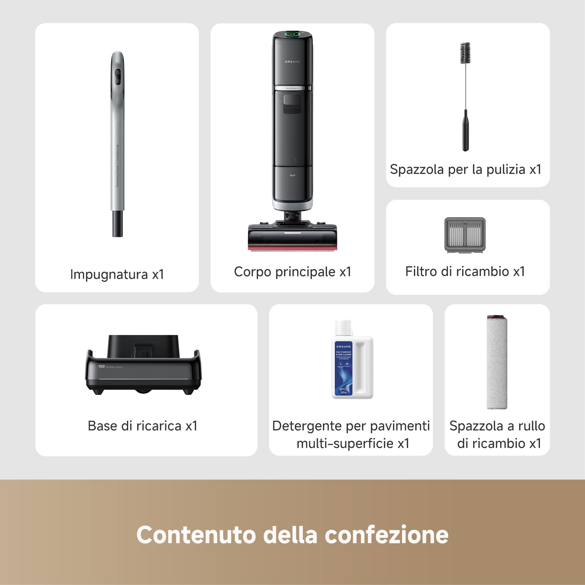 DREAME H15 Pro Heat Aspirapolvere Lavapavimenti, Lavaggio 85 °C, Braccio Robotico IA GapFree, RGB, Aspirazione 22.000 Pa, 0 Grovigli,Lavaggio Spazzola 100 °C,Asciugatura 5 Min 90 °C,Navigazione e App