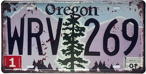 Miniatura 32 de Placa de matrícula de Wyoming de aluminio, placa decorativa de automóvil novedosa, placas de matrícula de 12"x6" para el frente del automóvil, placa