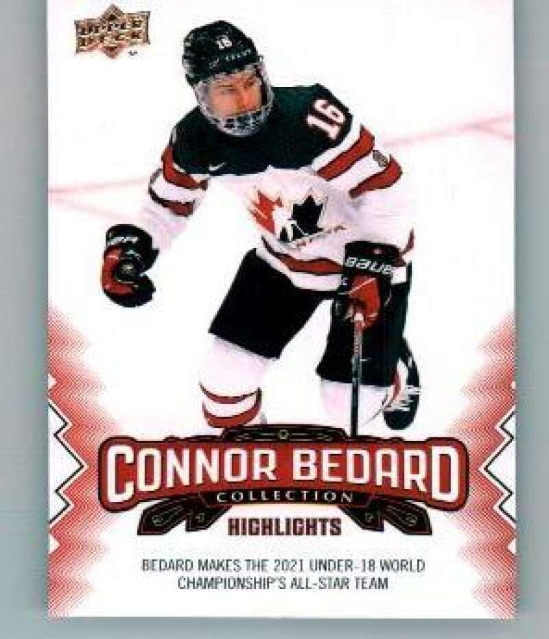 2023-24 Upper Deck Connor Bedard Collection #2 Makes the 2021 U-18 World Championship's All-Star...
