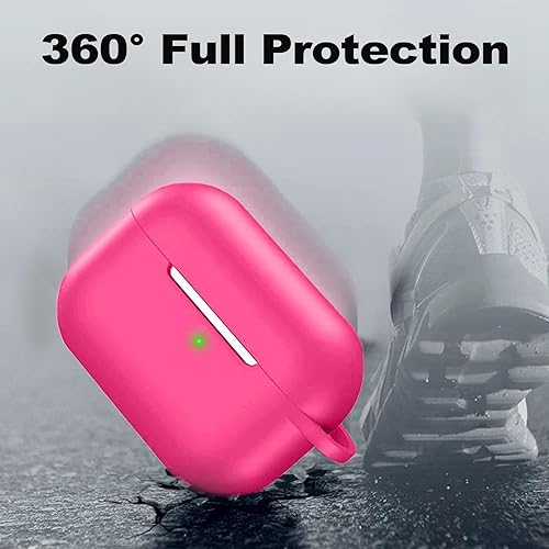 Vista 145 de Funda compatible con AirPods de tercera generación, accesorios de protección de silicona con llavero y kit de limpiador para mujeres y hombres, LED