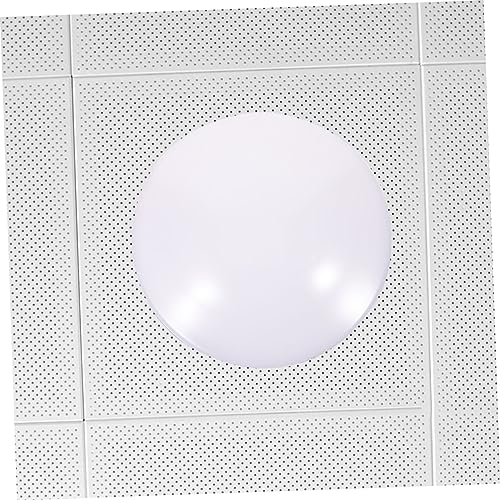 Image of Pleated Lamp Shade Ceiling Light Fixture Round Plastic Lampshade for Office Easy to Clean